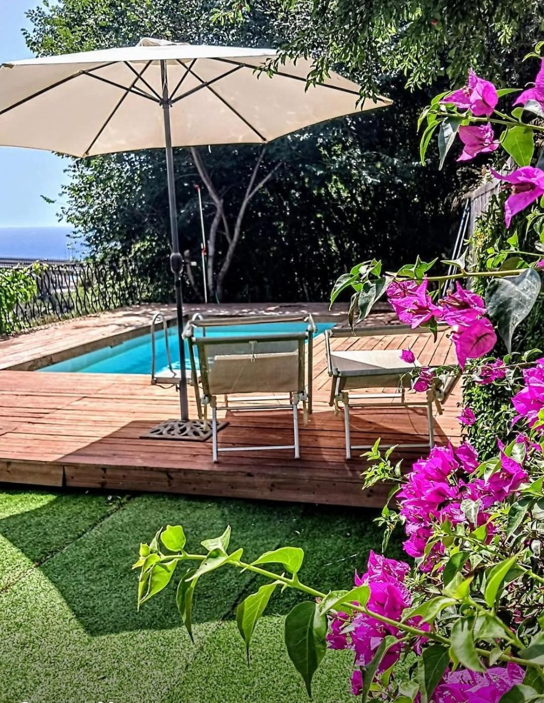 Flat With Panoramic Terrace And Private Pool Mt5x3 * Taormina